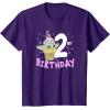 imageStar Wars The Mandalorian Grogu 2nd Birthday Ice Cream Cone TShirtPurple