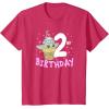 imageStar Wars The Mandalorian Grogu 2nd Birthday Ice Cream Cone TShirtRed Heather