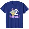 imageStar Wars The Mandalorian Grogu 2nd Birthday Ice Cream Cone TShirtRoyal Blue