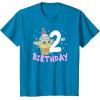 imageStar Wars The Mandalorian Grogu 2nd Birthday Ice Cream Cone TShirtSapphire Blue