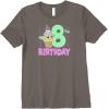 imageStar Wars The Mandalorian Grogu 8th Birthday Ice Cream Cone Premium TShirtAsphalt Grey