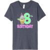 imageStar Wars The Mandalorian Grogu 8th Birthday Ice Cream Cone Premium TShirtHeather Blue