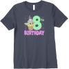 imageStar Wars The Mandalorian Grogu 8th Birthday Ice Cream Cone Premium TShirtHeather Blue