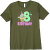 imageStar Wars The Mandalorian Grogu 8th Birthday Ice Cream Cone Premium TShirtOlive Green