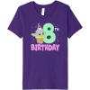 imageStar Wars The Mandalorian Grogu 8th Birthday Ice Cream Cone Premium TShirtPurple