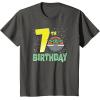 imageStar Wars The Mandalorian Holiday Grogu 7th Birthday TShirtAsphalt Grey