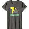 imageStar Wars The Mandalorian Holiday Grogu 7th Birthday TShirtAsphalt Grey