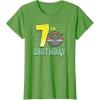 imageStar Wars The Mandalorian Holiday Grogu 7th Birthday TShirtGrass Green
