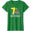 imageStar Wars The Mandalorian Holiday Grogu 7th Birthday TShirtKelly Green