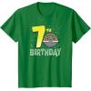 imageStar Wars The Mandalorian Holiday Grogu 7th Birthday TShirtKelly Green