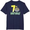 imageStar Wars The Mandalorian Holiday Grogu 7th Birthday TShirtNavy Blue