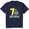 imageStar Wars The Mandalorian Holiday Grogu 7th Birthday TShirtNavy Blue