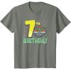imageStar Wars The Mandalorian Holiday Grogu 7th Birthday TShirtOlive Heather
