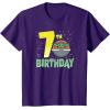 imageStar Wars The Mandalorian Holiday Grogu 7th Birthday TShirtPurple