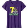 imageStar Wars The Mandalorian Holiday Grogu 7th Birthday TShirtPurple