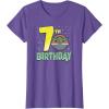 imageStar Wars The Mandalorian Holiday Grogu 7th Birthday TShirtPurple Heather