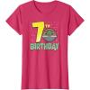 imageStar Wars The Mandalorian Holiday Grogu 7th Birthday TShirtRed Heather