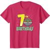 imageStar Wars The Mandalorian Holiday Grogu 7th Birthday TShirtRed Heather
