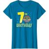 imageStar Wars The Mandalorian Holiday Grogu 7th Birthday TShirtSapphire Blue