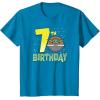 imageStar Wars The Mandalorian Holiday Grogu 7th Birthday TShirtSapphire Blue