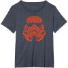imageStar Wars Valentines Day Stormtrooper Mini Hearts TShirtHeather Blue