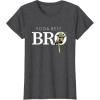 imageStar Wars Yoda Best Bro Lightsaber Gift for Brother TShirtDark Heather Grey