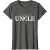 imageStar Wars Yoda Best Uncle Lightsaber Gift for Family TShirtAsphalt Grey