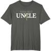 imageStar Wars Yoda Best Uncle Lightsaber Gift for Family TShirtAsphalt Grey