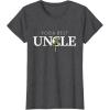 imageStar Wars Yoda Best Uncle Lightsaber Gift for Family TShirtDark Heather Grey