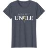 imageStar Wars Yoda Best Uncle Lightsaber Gift for Family TShirtHeather Blue