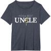 imageStar Wars Yoda Best Uncle Lightsaber Gift for Family TShirtHeather Blue