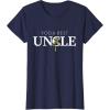 imageStar Wars Yoda Best Uncle Lightsaber Gift for Family TShirtNavy Blue