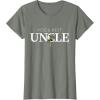 imageStar Wars Yoda Best Uncle Lightsaber Gift for Family TShirtOlive Heather