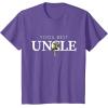 imageStar Wars Yoda Best Uncle Lightsaber Gift for Family TShirtPurple Heather