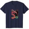 imageStar Wars Classic Retro Darth Vader Galactic 5th Birthday TShirtNavy Blue
