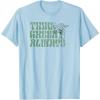 imageStar Wars Earth Day Yoda Groovy Font Think Green Always TShirtBaby Blue