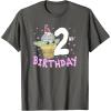 imageStar Wars The Mandalorian Grogu 2nd Birthday Ice Cream Cone TShirtAsphalt Grey