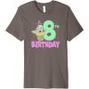 imageStar Wars The Mandalorian Grogu 8th Birthday Ice Cream Cone Premium TShirtAsphalt Grey