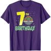 imageStar Wars The Mandalorian Holiday Grogu 7th Birthday TShirtPurple