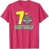 imageStar Wars The Mandalorian Holiday Grogu 7th Birthday TShirtRed Heather