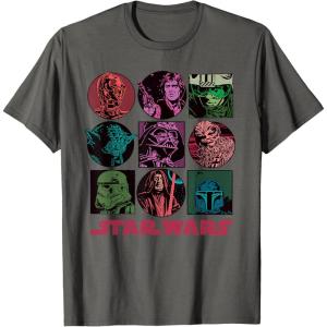 imageStar Wars Classic Comic Art Original Trilogy Retro Vintage TShirtAsphalt Grey