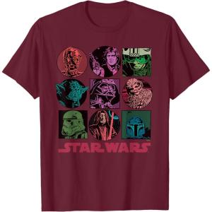 imageStar Wars Classic Comic Art Original Trilogy Retro Vintage TShirtBurgundy