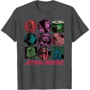 imageStar Wars Classic Comic Art Original Trilogy Retro Vintage TShirtDark Heather Grey