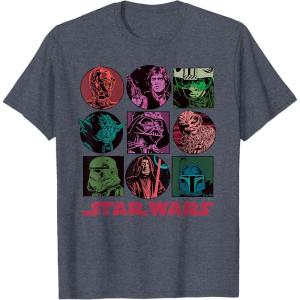 imageStar Wars Classic Comic Art Original Trilogy Retro Vintage TShirtHeather Blue