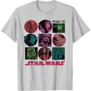 imageStar Wars Classic Comic Art Original Trilogy Retro Vintage TShirtSilver Grey