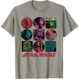 imageStar Wars Classic Comic Art Original Trilogy Retro Vintage TShirtSlate Grey