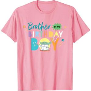 imageStar Wars Grogu Mandalorian Toon Brother of the Birthday Boy TShirtPink