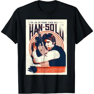 imageStar Wars Han Solo Im In It For The Money Vintage TShirtBlack