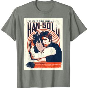 imageStar Wars Han Solo Im In It For The Money Vintage TShirtOlive Heather