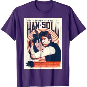 imageStar Wars Han Solo Im In It For The Money Vintage TShirtPurple